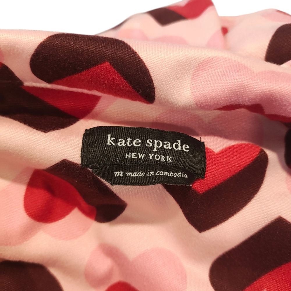 Kate Spade Multy Heart Pajama Set Pink Red Hearts Novelty Print Valentine Size M - Picture 7 of 8